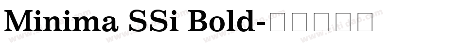 Minima SSi Bold字体转换
